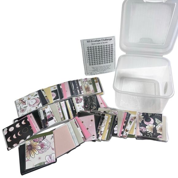 Magical budgeting new “astrology chic” 1-100 mini envelope challenge w/box - Picture 1 of 11